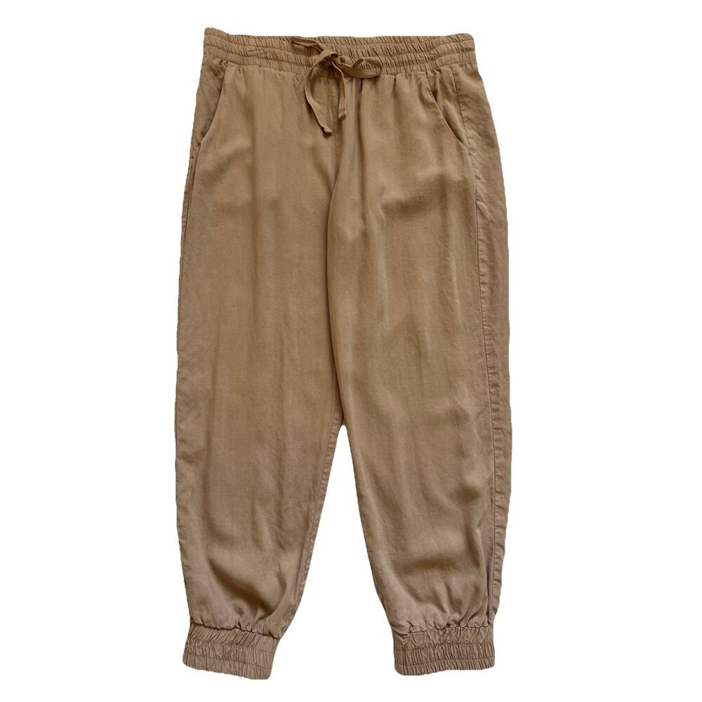 cloth & stone Beige Elastic Cuff Drawstring Joggers